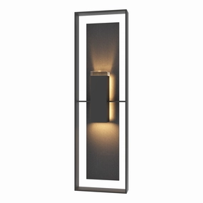 Shadow Box Tall Outdoor Sconce with SlateWeatherproof outdoor lighting