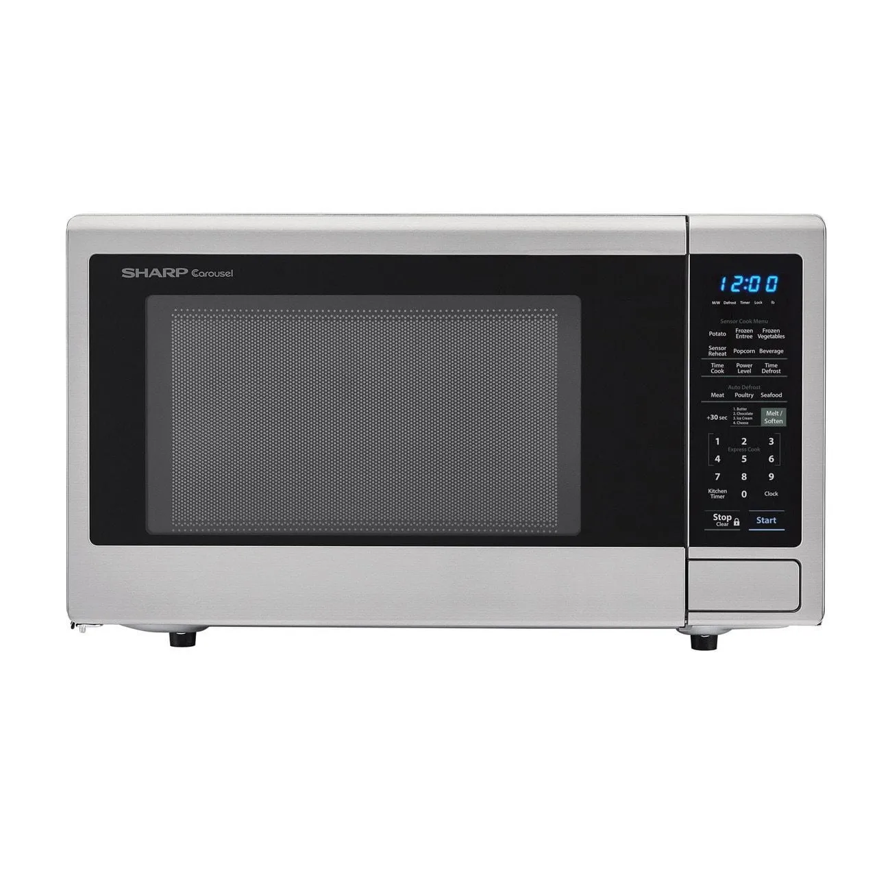 Sharp SMC1442CS 1.4 Cu. Ft. 1000W Sharp Stainless Steel Carousel Countertop Microwave Oven
