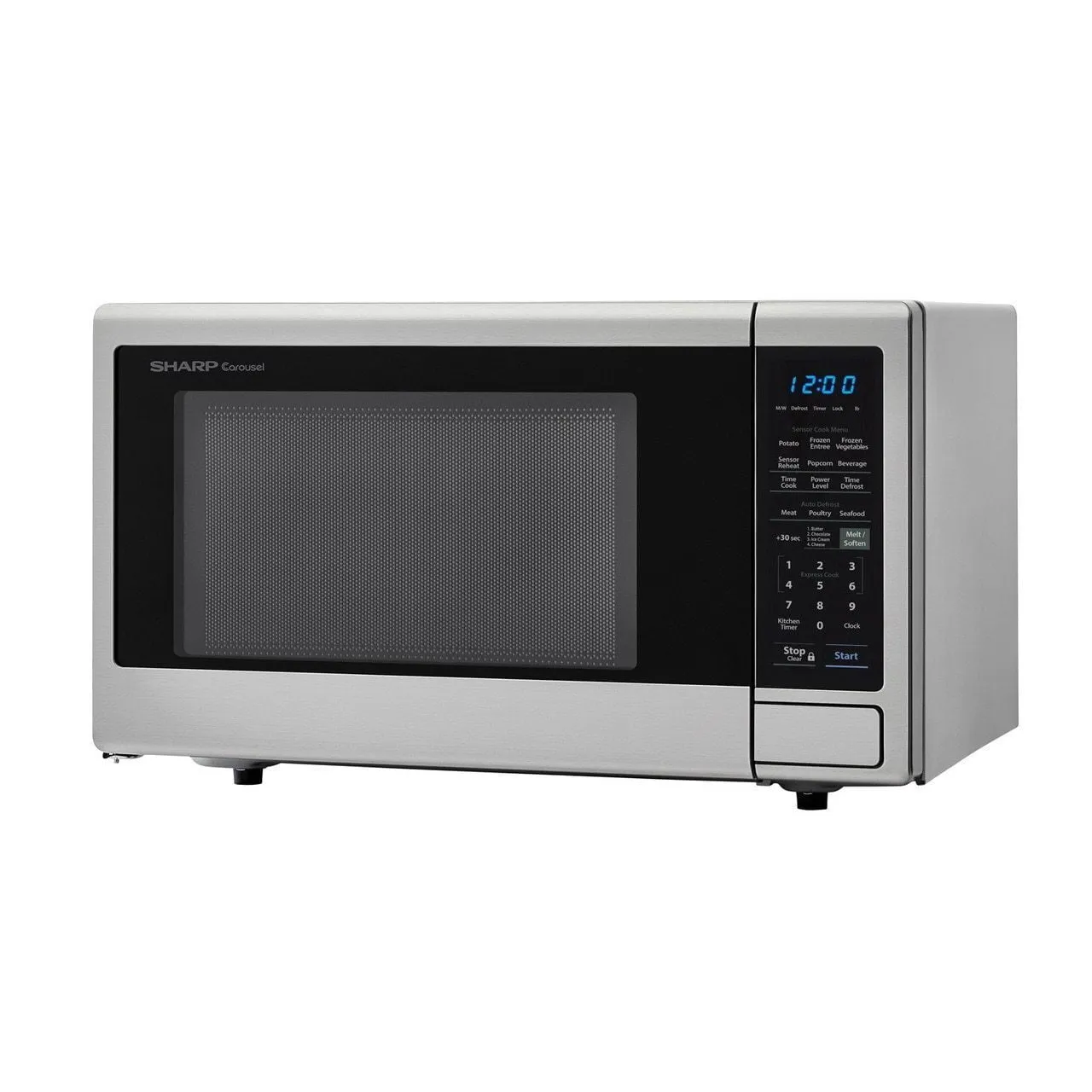 Sharp SMC1442CS 1.4 Cu. Ft. 1000W Sharp Stainless Steel Carousel Countertop Microwave Oven