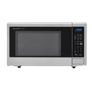 Sharp SMC1442CS 1.4 Cu. Ft. 1000W Sharp Stainless Steel Carousel Countertop Microwave Oven
