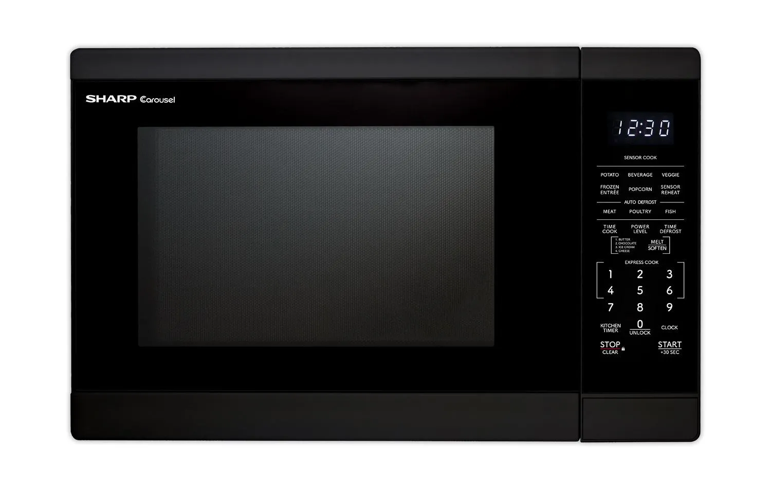 Sharp SMC1461KB Sharp 1.4 Cu. Ft. 1100W Black Countertop Microwave Oven