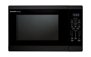 Sharp SMC1461KB Sharp 1.4 Cu. Ft. 1100W Black Countertop Microwave Oven