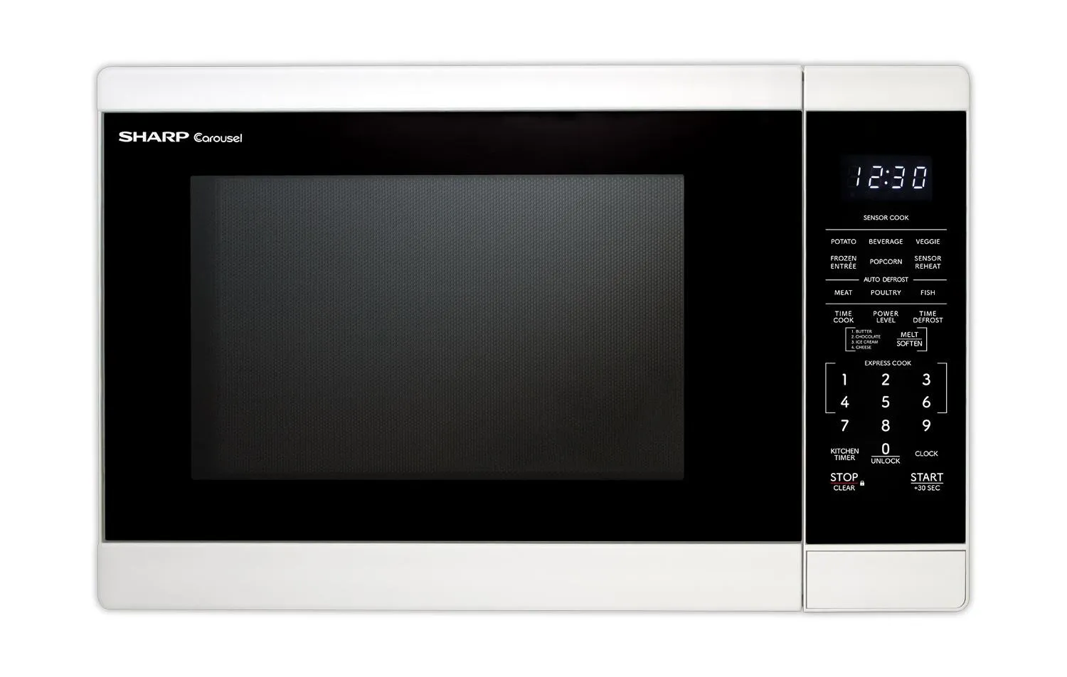 Sharp SMC1461KW Sharp 1.4 Cu. Ft. 1100W White Countertop Microwave Oven