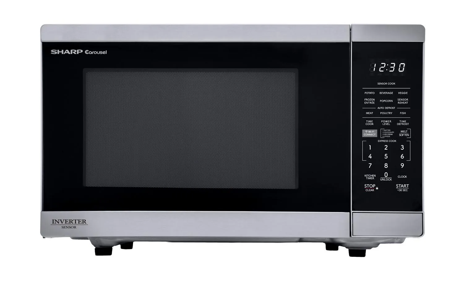 Sharp SMC1469KS Sharp 1.4 Cu. Ft. 1100W Smart Stainless Steel Microwave Oven With Inverter Technology
