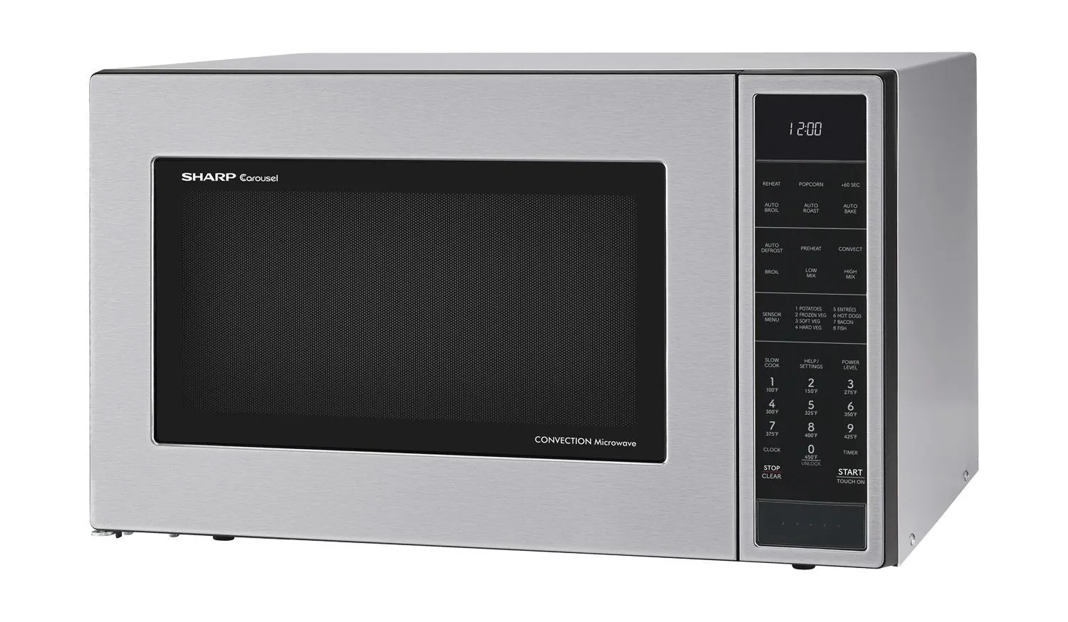 Sharp SMC1585KS Sharp 1.5 Cu. Ft. 900W Stainless Steel Convection Countertop Microwave Oven