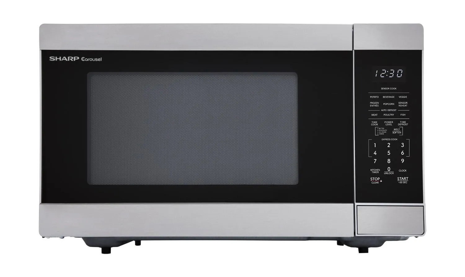 Sharp SMC1662KS Sharp 1.6 Cu. Ft. 1100W Stainless Steel Countertop Microwave Oven