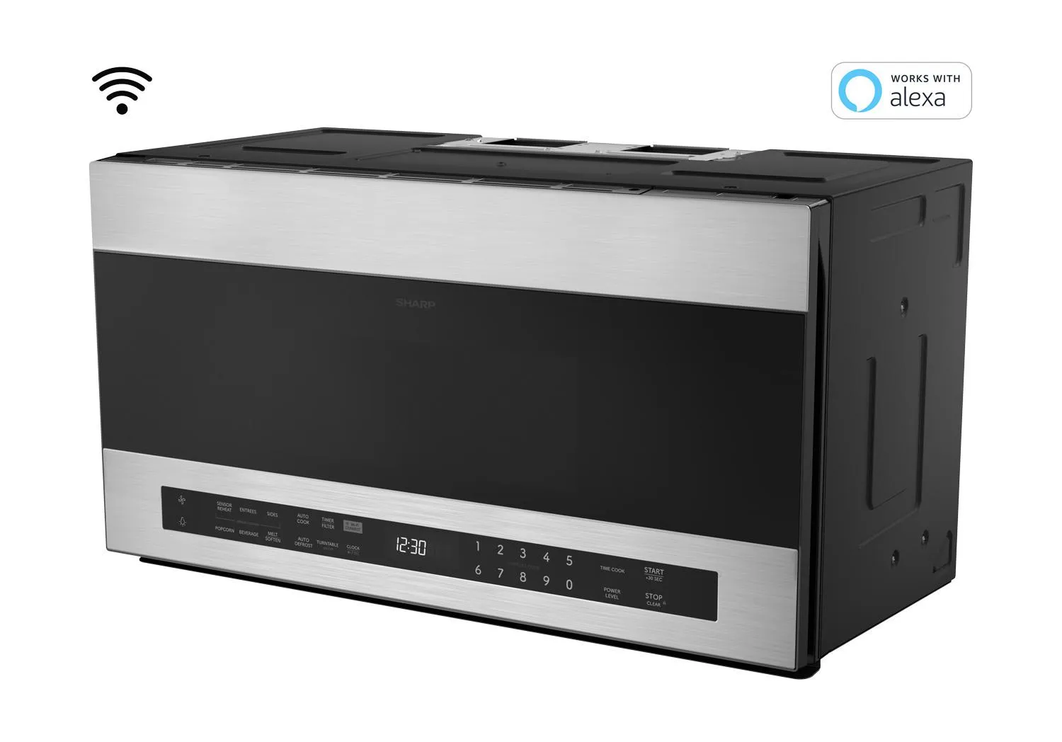 Sharp SMO1969JS 1.9 Cu. Ft. Smart Over-The-Range-Microwave Oven