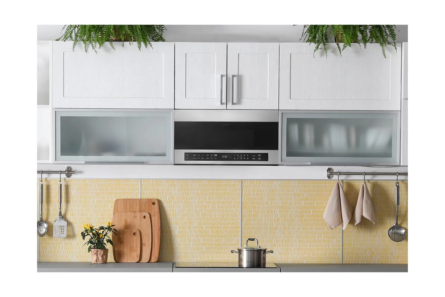Sharp SMO1969JS 1.9 Cu. Ft. Smart Over-The-Range-Microwave Oven