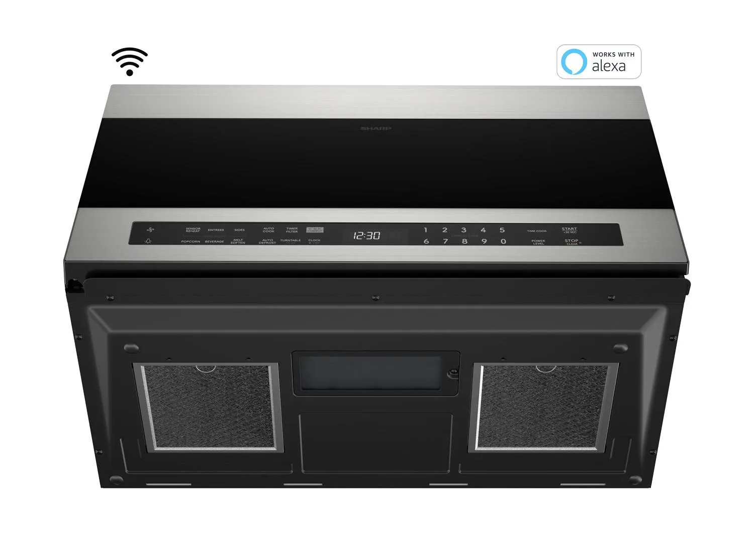 Sharp SMO1969JS 1.9 Cu. Ft. Smart Over-The-Range-Microwave Oven