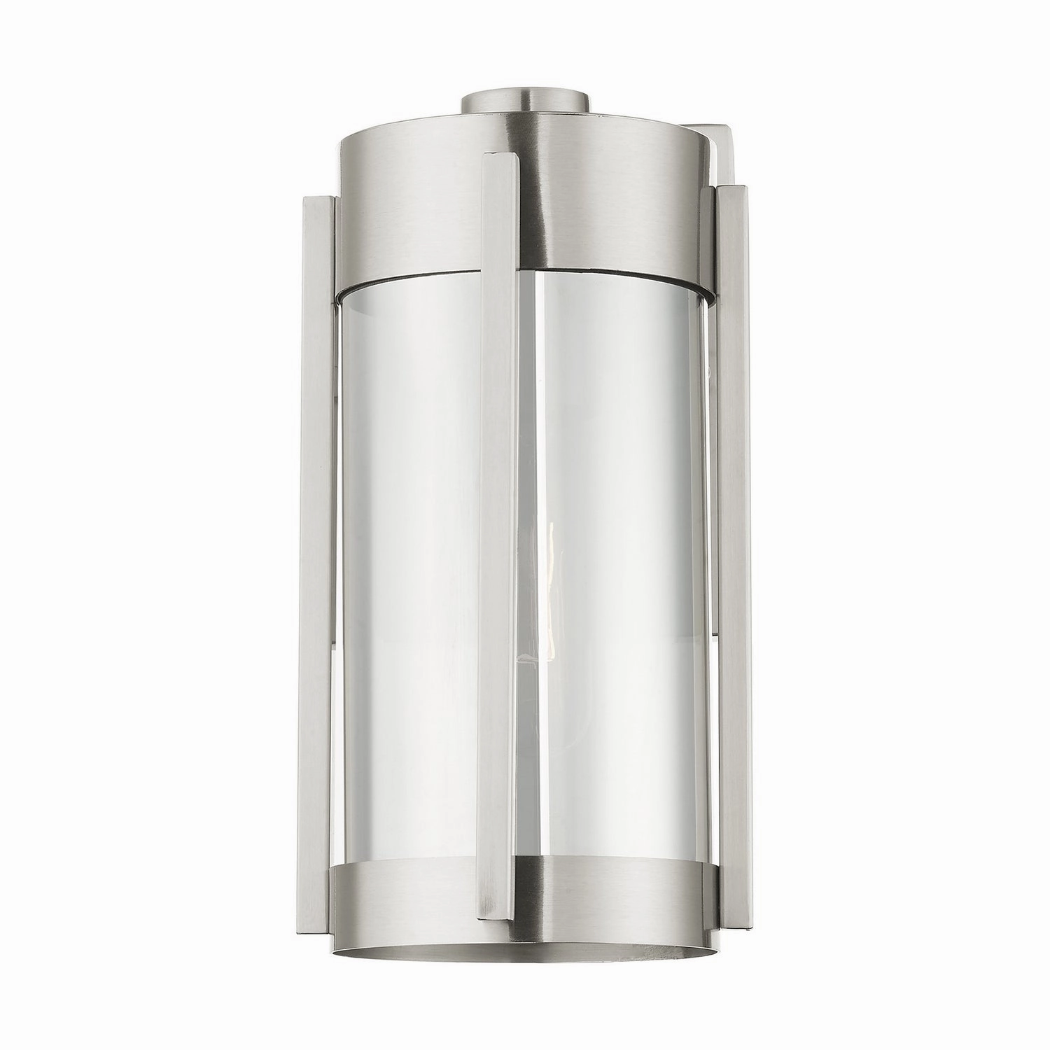 Sheridan One Light Outdoor Wall Lantern Brushed Nickel