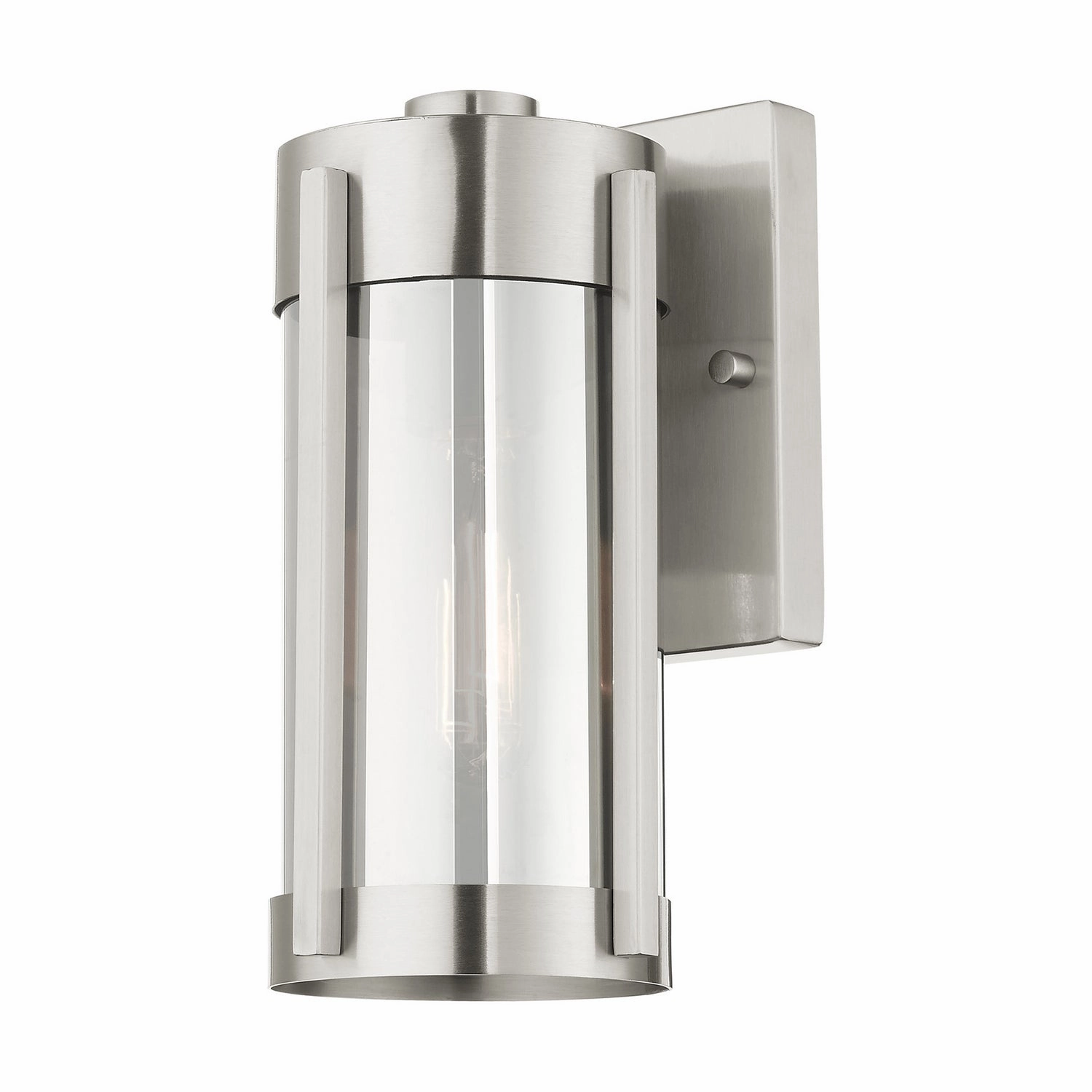 Sheridan One Light Outdoor Wall Lantern Brushed Nickel