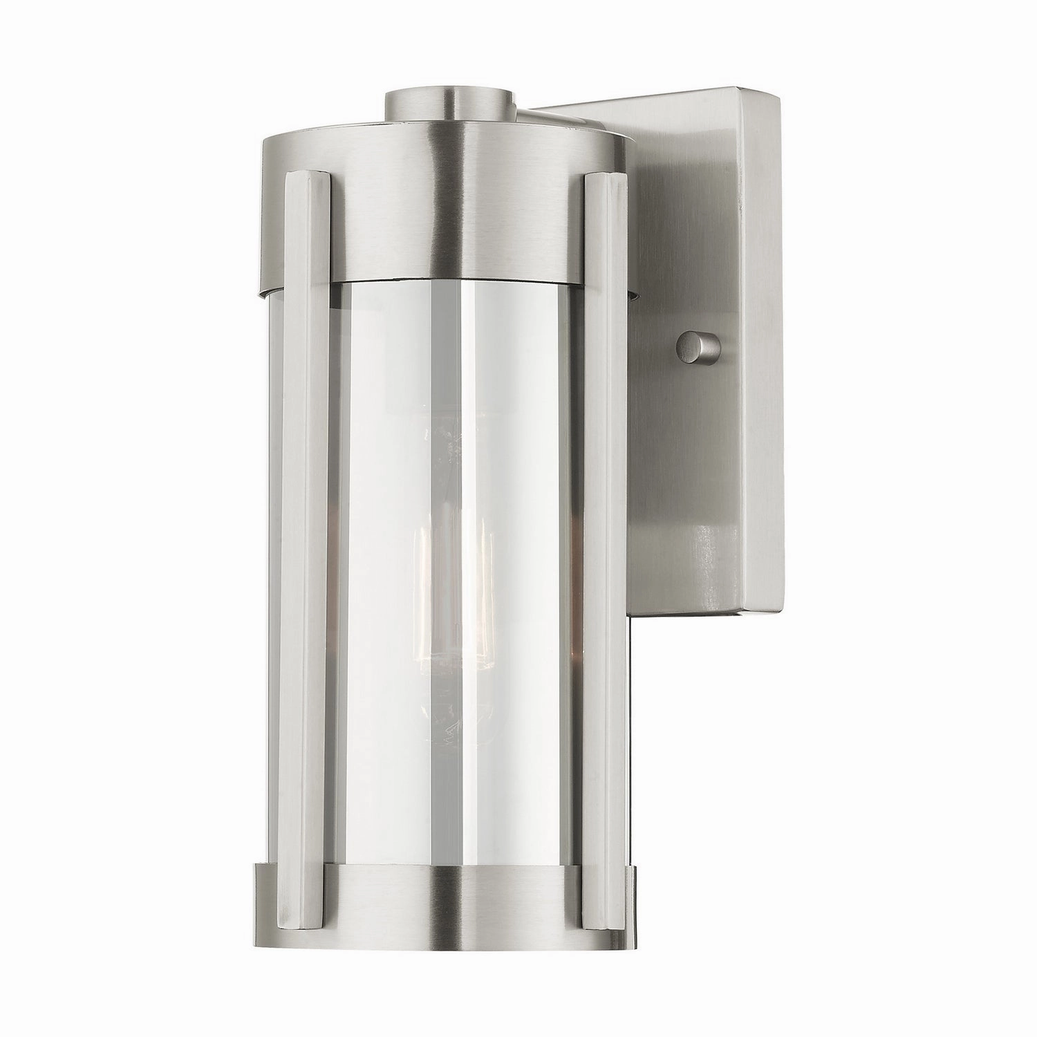 Sheridan One Light Outdoor Wall Lantern Brushed Nickel