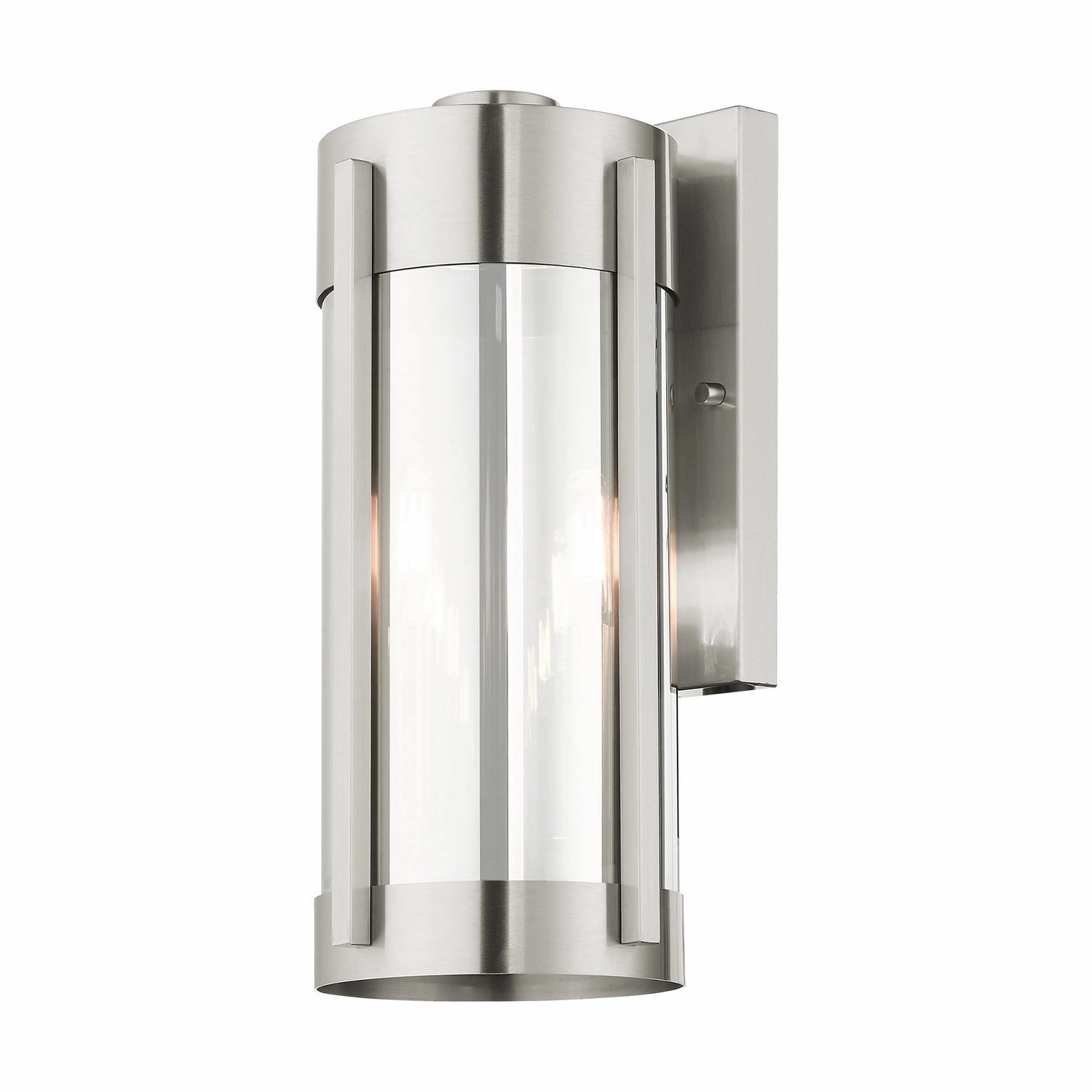 Sheridan Two Light Outdoor Wall Lantern Brushed Nickel