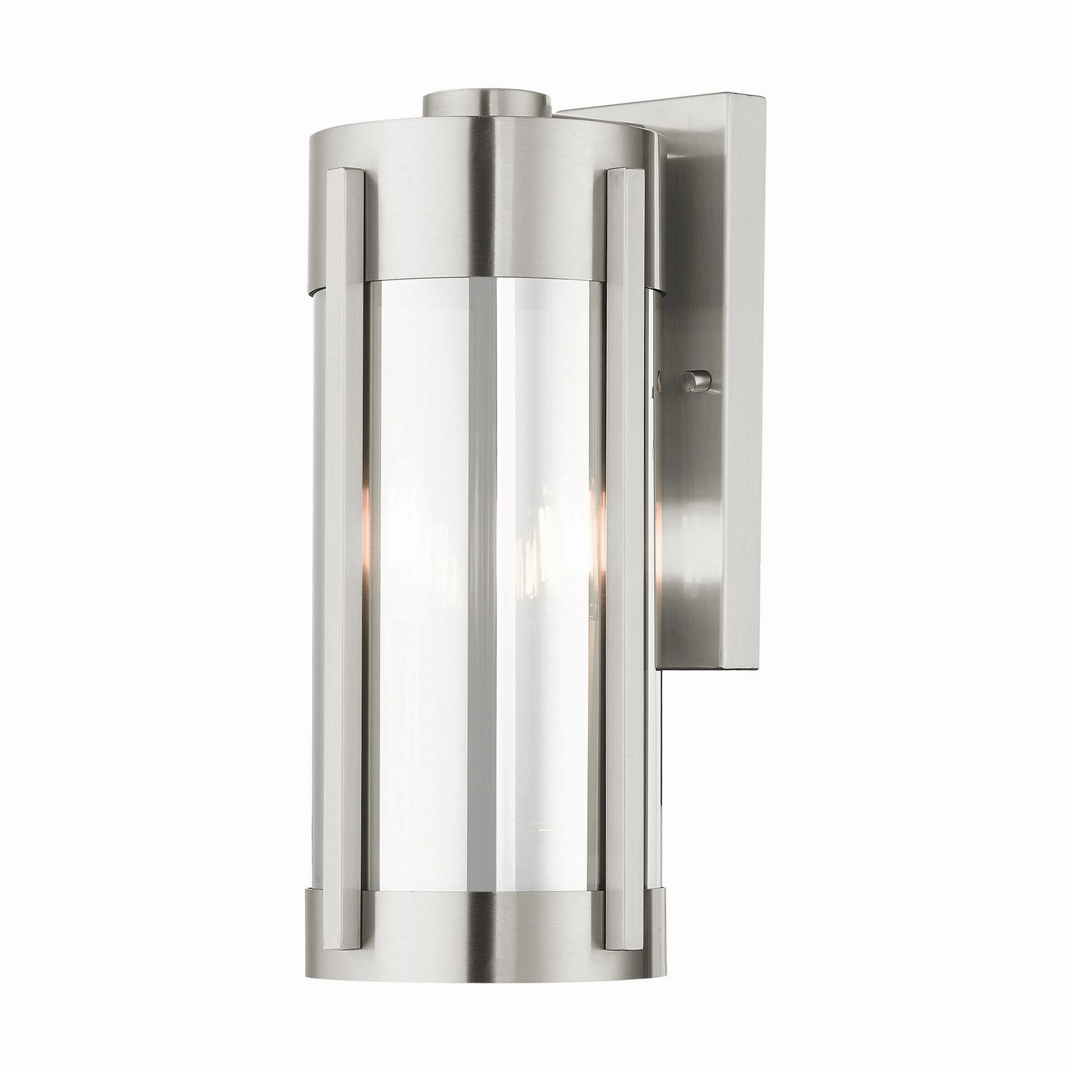 Sheridan Two Light Outdoor Wall Lantern Brushed Nickel