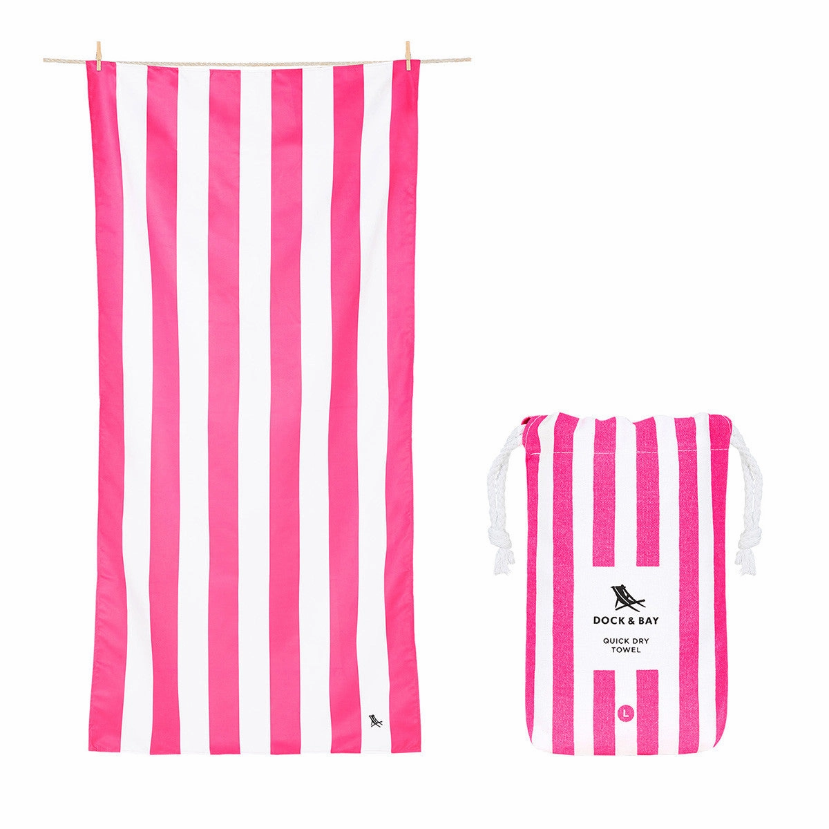 Special Online Offer Limited Stock Deals Dock & Bay Beach Towel Cabana Collection L 100% Recycled Phi Phi Pink