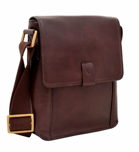 Hidesign Aiden Small Leather Messenger Cross Body Bag Brown Todays Hot Pick Special Online Offer