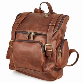 Claire Chase Portofino Large Leather Laptop Backpack Special Steal Event