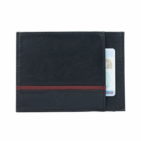 Limited Time Sale Kaili Mood Credit Card Holder Leather Black Red