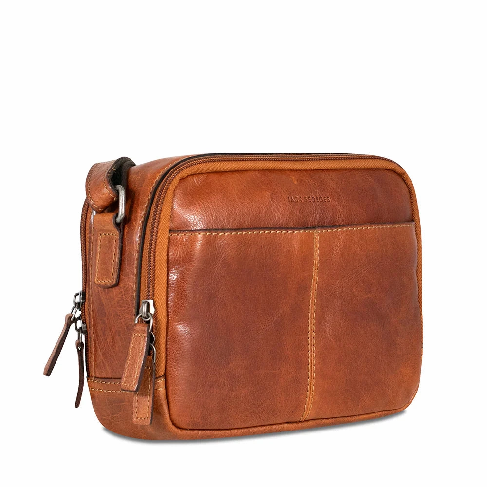 Todays Hot Pick Trending Now Discount Jack Georges Voyager Double Zippered Crossbody Bag