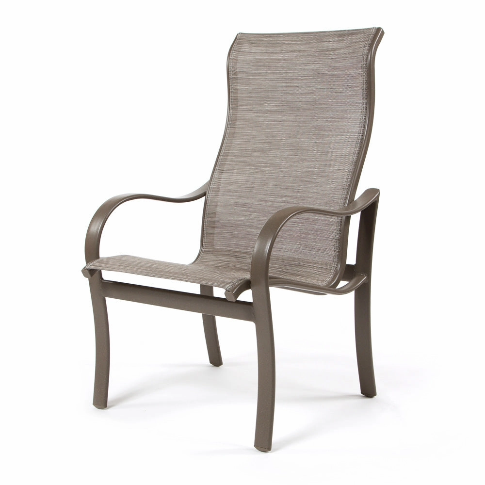 Shoreline Sling High Back Dining Chairoutdoor dining chair with armrests