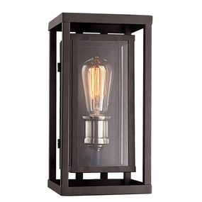 Showcase One Light Wall Lantern Black /Brushed NickelOutdoor wall sconces with motion sensor