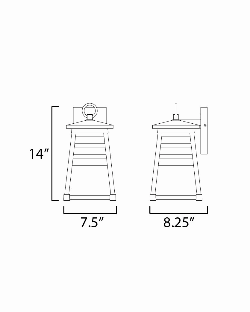 Shutters One Light Outdoor Wall Sconce Black