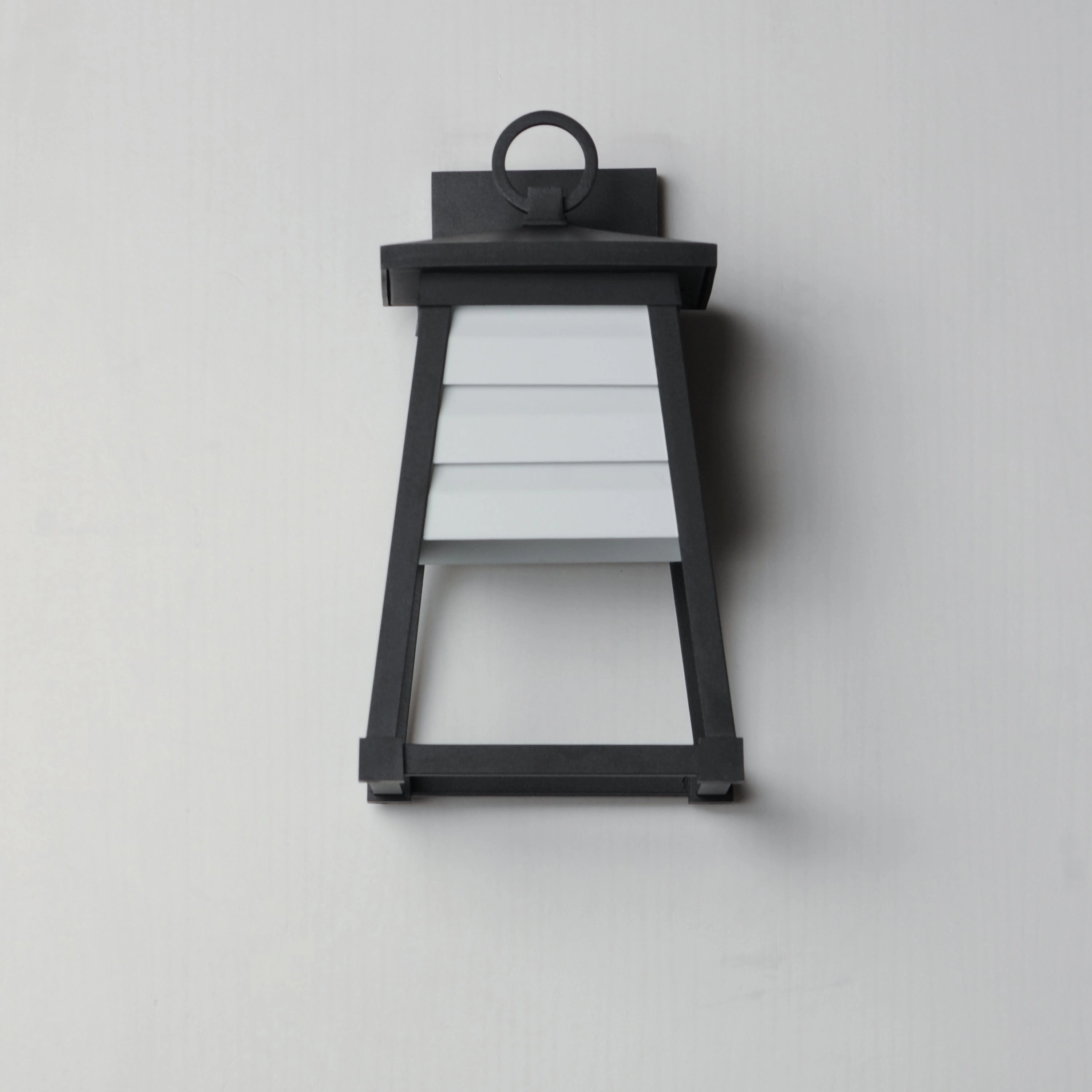 Shutters One Light Outdoor Wall Sconce Black