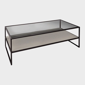 Siena - Coffee Table In Smoked Toughened Glass & Black Frameoutdoor coffee table for patio or lounge