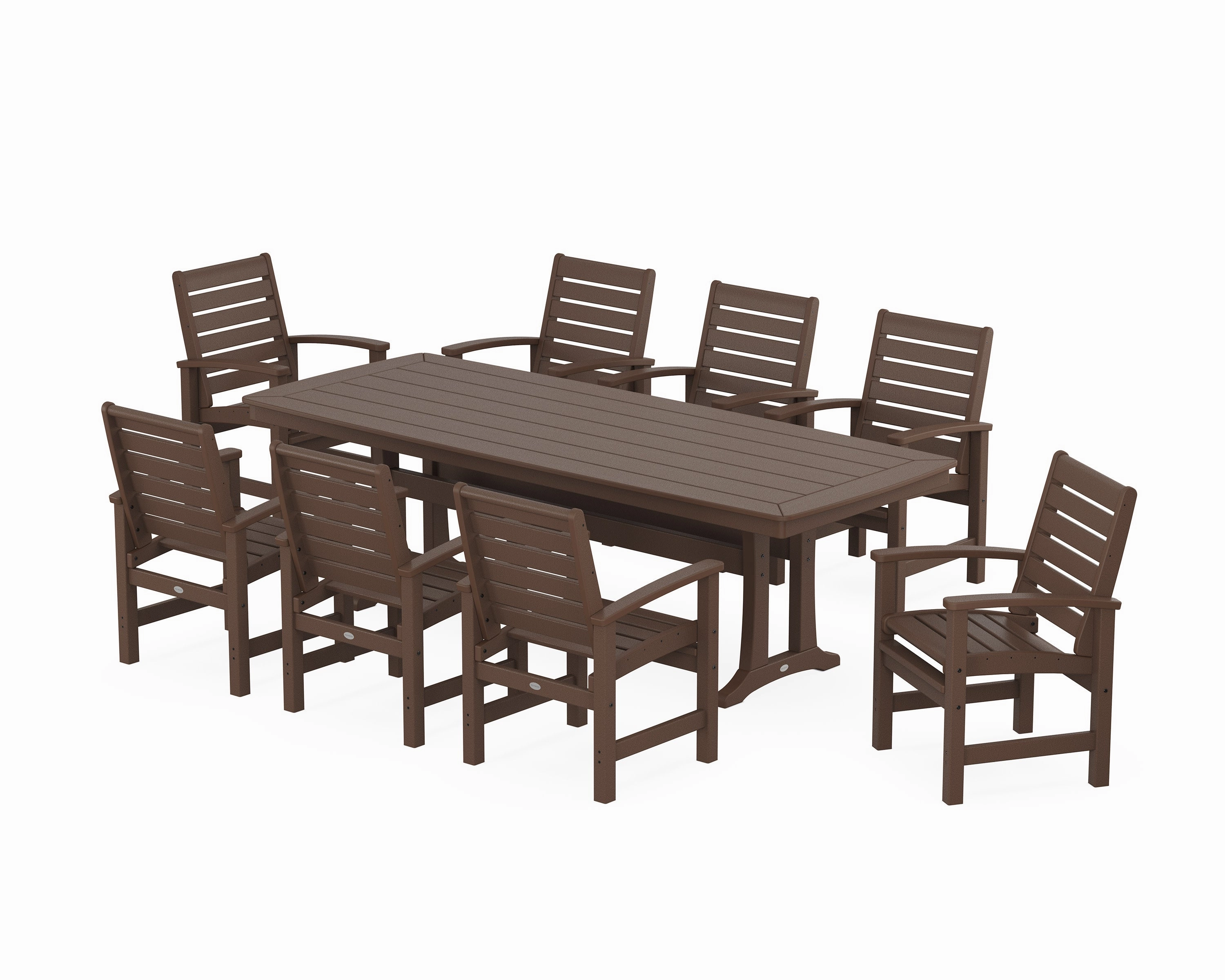 Signature 9-Piece Dining Set with Trestle Legs