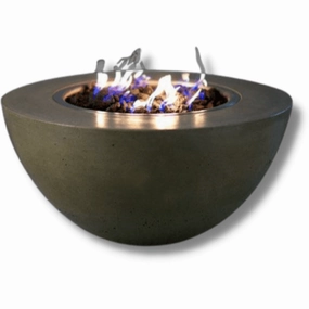 Slick Rock Concrete Oasis 34" Round Concrete Fire Pit Bowl KOF34portable outdoor fire pit with lid