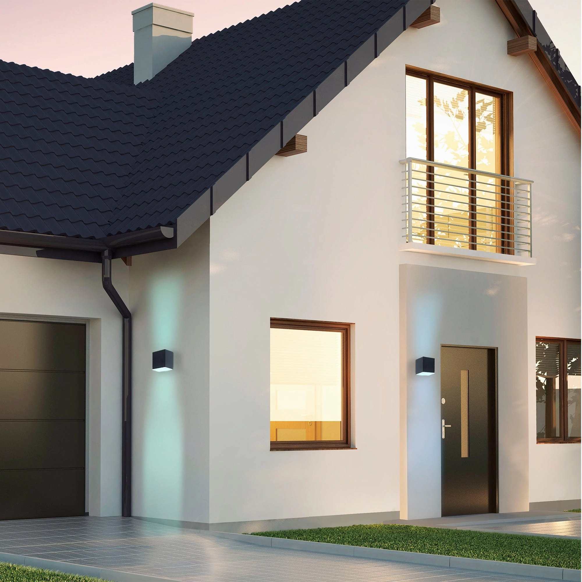 Smart - Emerson Q Outdoor Grey LED Wall Light