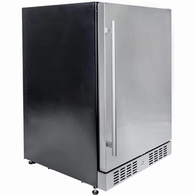 Sole Gourmet 24-inch Outdoor Rated Under Counter Refrigerator SOOR2401 outdoor beverage cooler with wheels
