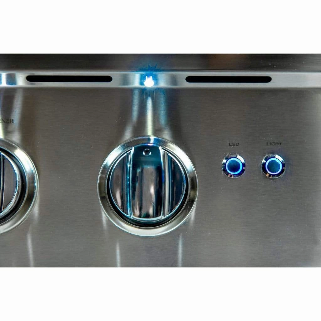 Sole Gourmet 32-inch TR Series 4-Burner Built-In Grill with LED Control Lighting & Rotisserie