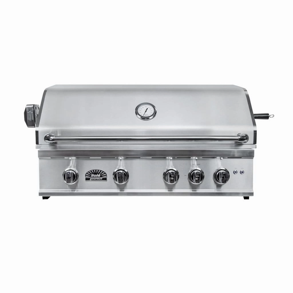Sole Gourmet 38-inch TR Series 5-Burner Built-In Grill with LED Control Lighting & Rotisserie large capacity charcoal BBQ grills