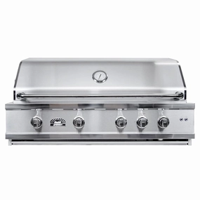 Sole Gourmet 42-inch Luxury Series 5-Burner Built-In Grill with LED Control Lighting & Rotisserie large capacity charcoal BBQ grills