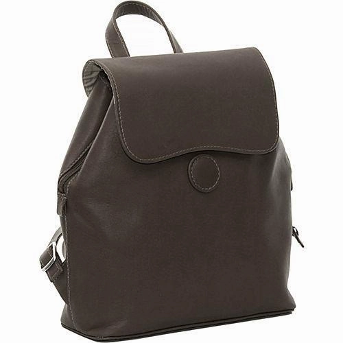Daily Clearance Deal Piel Leather Flap-Over Button Backpack