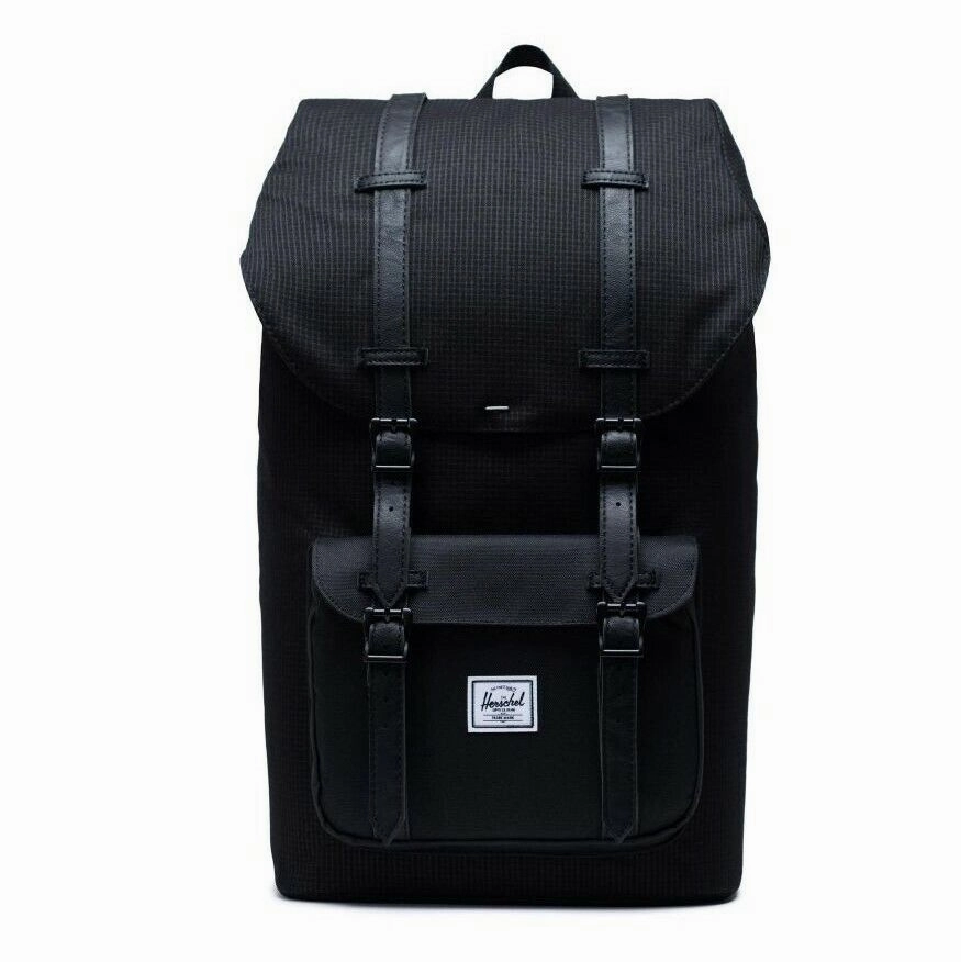 Herschel Little America Backpack - Dark Grid/Black Mega Discount Event Limited Stock Offer
