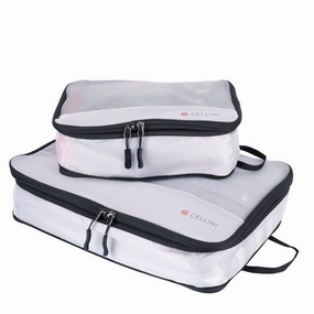 MustHave Gift Ideas Cellini 2 Pack Packing Cubes; Large And Medium | White