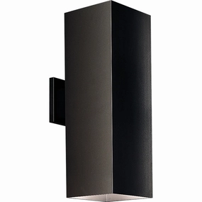 Square Two Light Wall Lantern BlackOutdoor wall sconces with motion sensor