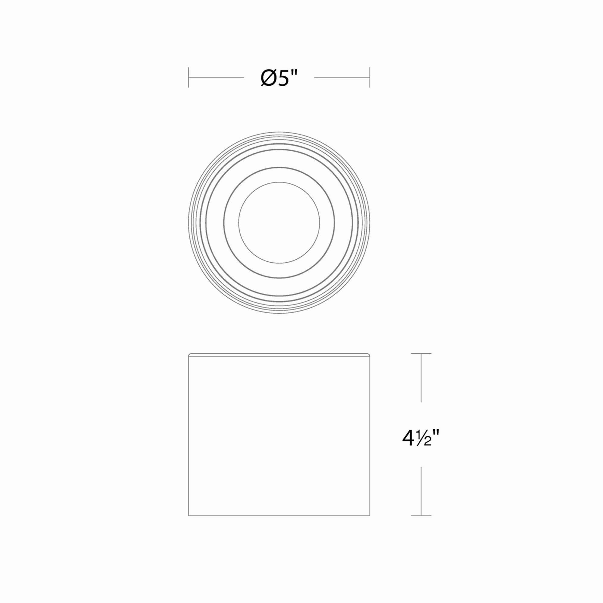 Squat 5" LED Outdoor Flush Mount 3-CCT