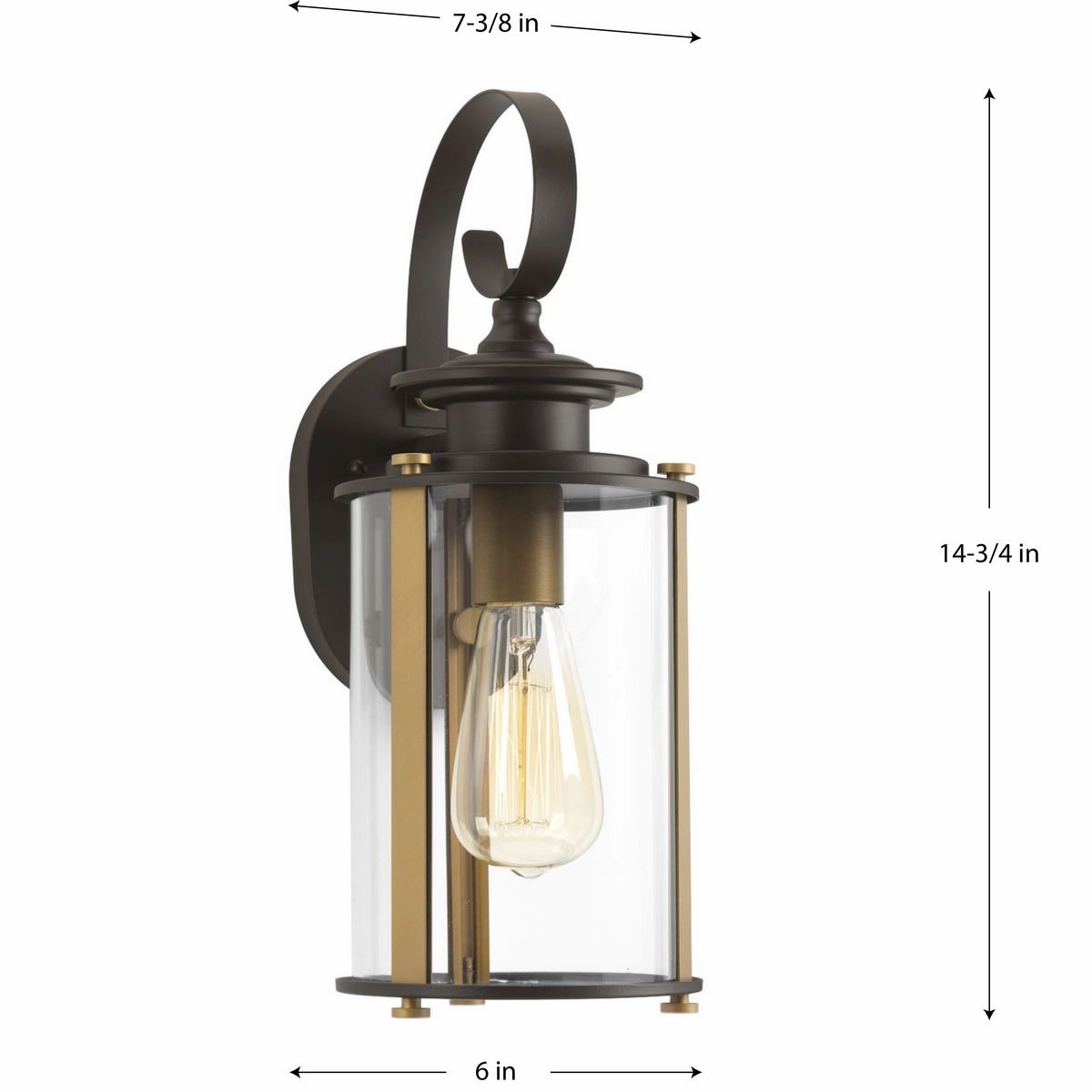 Squire One Light Wall Lantern Antique Bronze