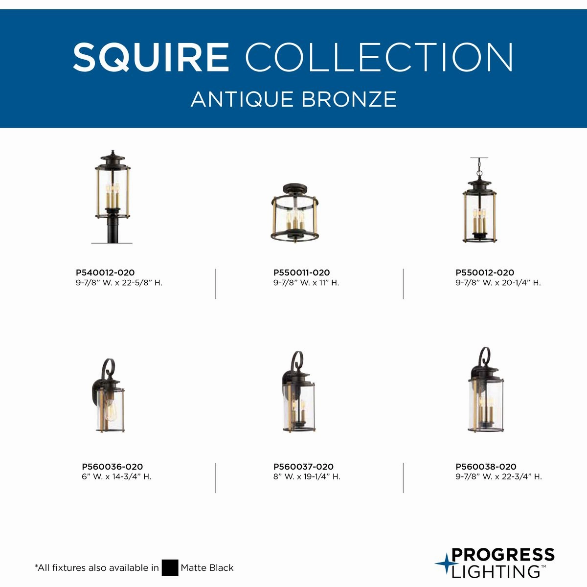 Squire One Light Wall Lantern Antique Bronze