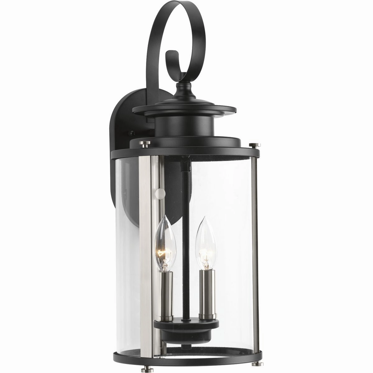 Squire Two Light Wall Lantern Black