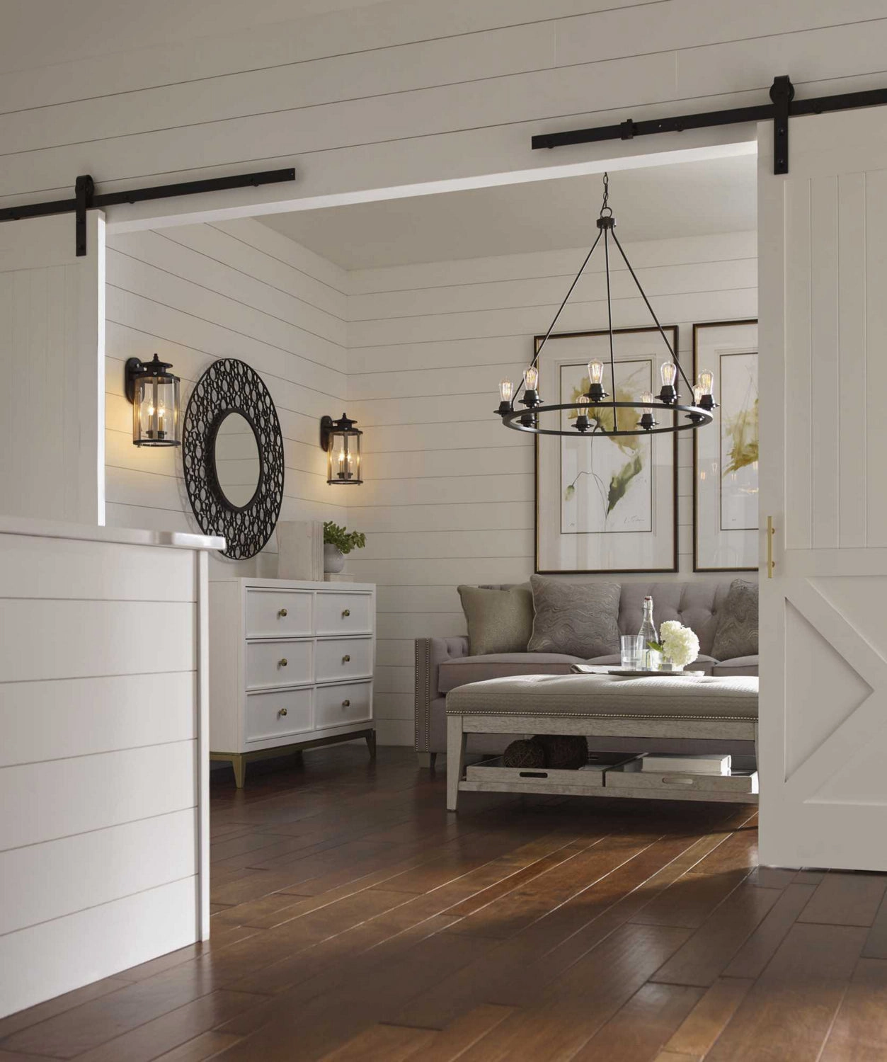 Squire Two Light Wall Lantern Black