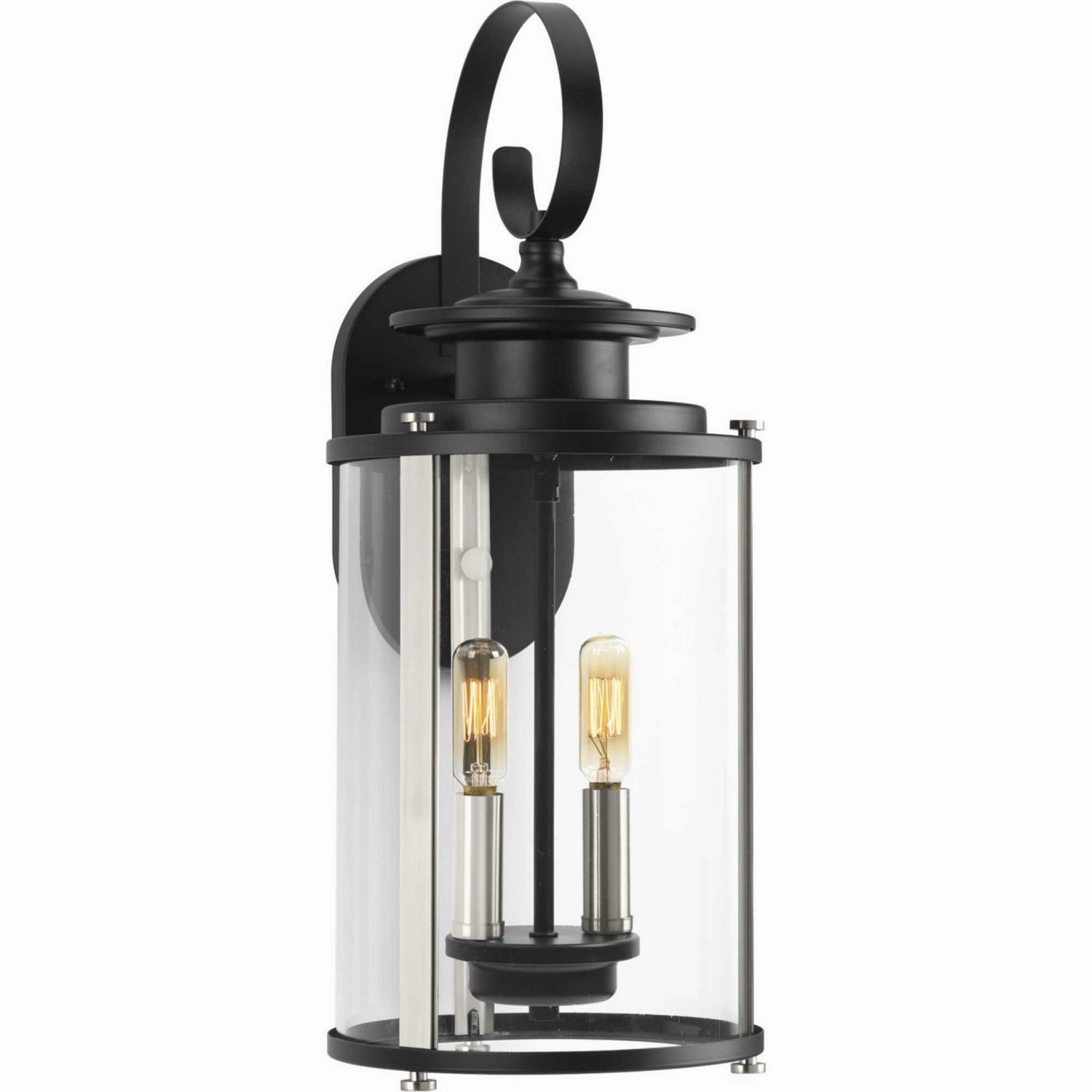 Squire Two Light Wall Lantern Black