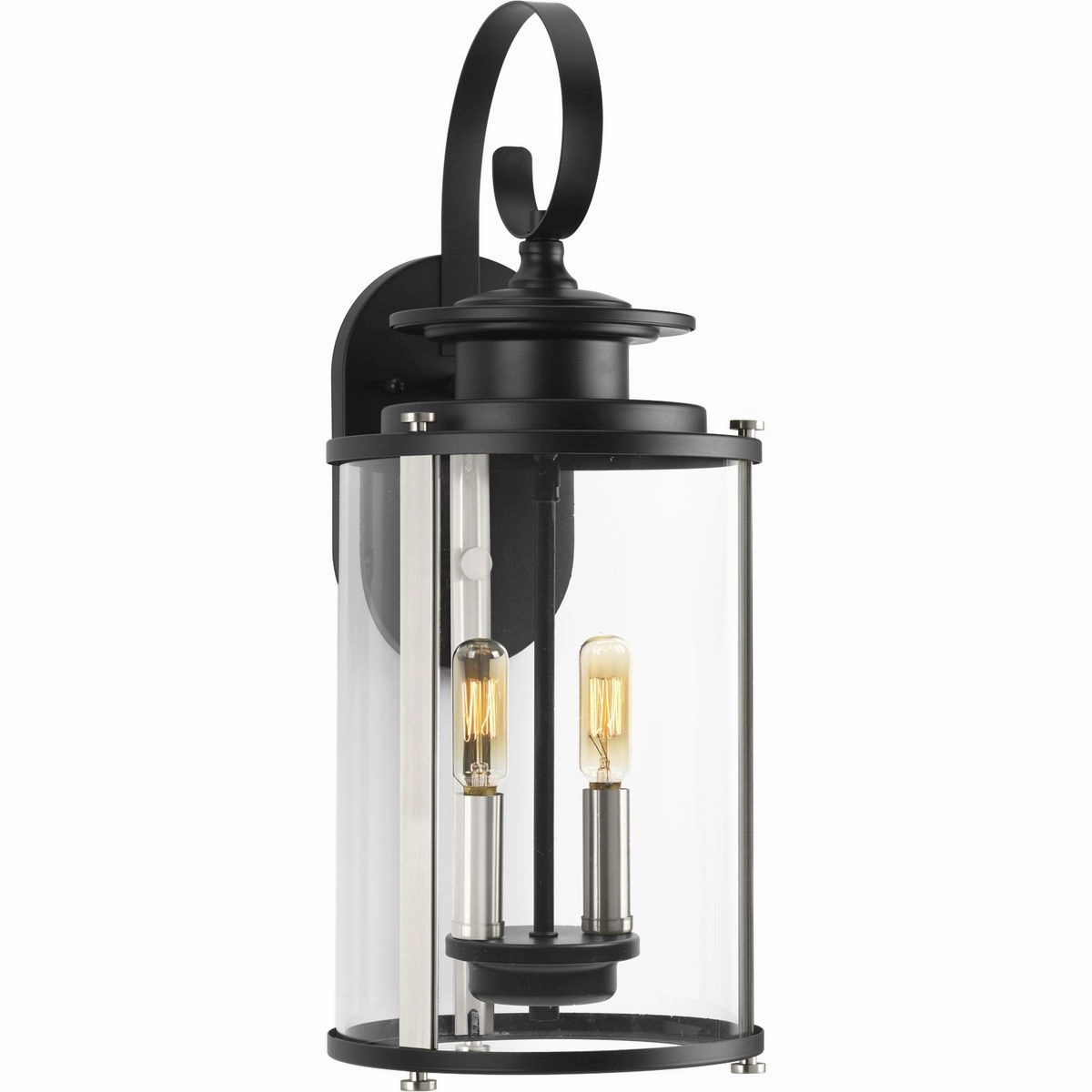 Squire Two Light Wall Lantern Black