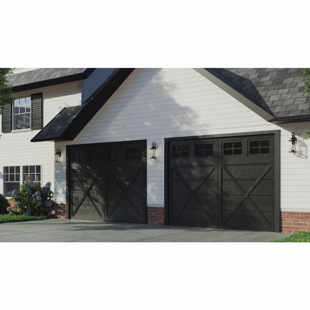 Squire Two Light Wall Lantern Black