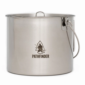 Stainless Steel 120oz. Bush Pot And Lid professional grade outdoor cooking tools