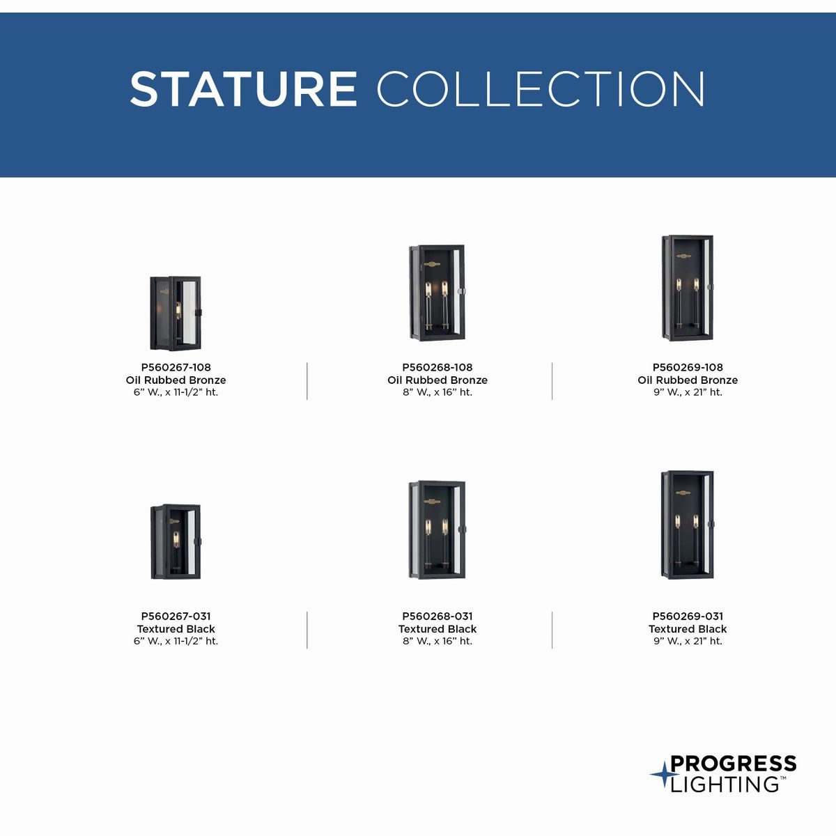 Stature Two Light Wall Lantern Oil Rubbed Bronze