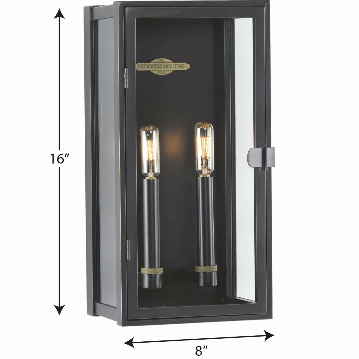 Stature Two Light Wall Lantern Oil Rubbed Bronze